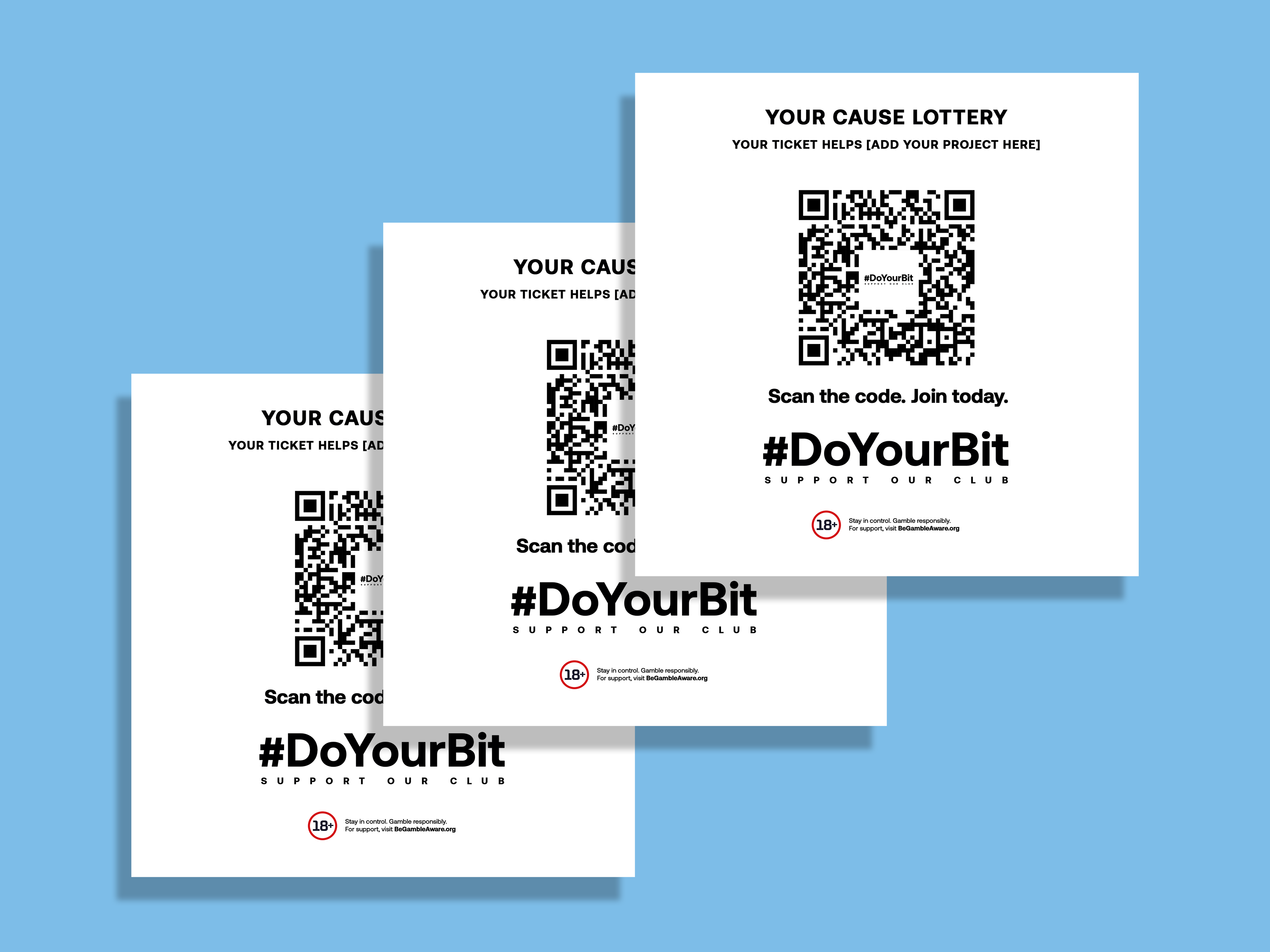 20 x 20 correx signs with QR code